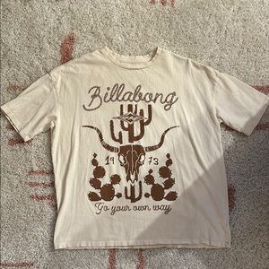 Billabong Western T-Shirt. Size S. Oversized fit.